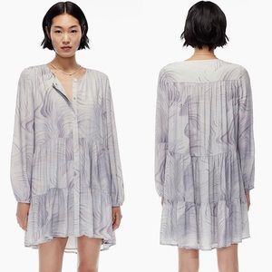 ARITZIA Wilfred Barossa Dress XS Teired Button Front Hi Low Swing Trapeze Mini